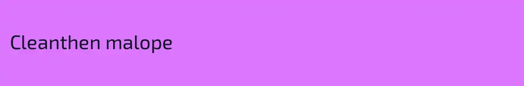 Cleanthen malope